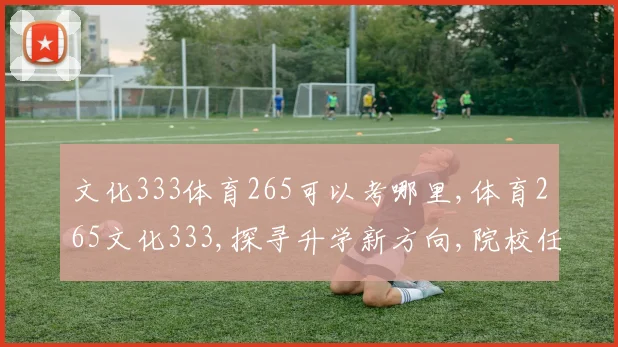 文化333体育265可以考哪里,体育265文化333,探寻升学新方向,院校任你挑